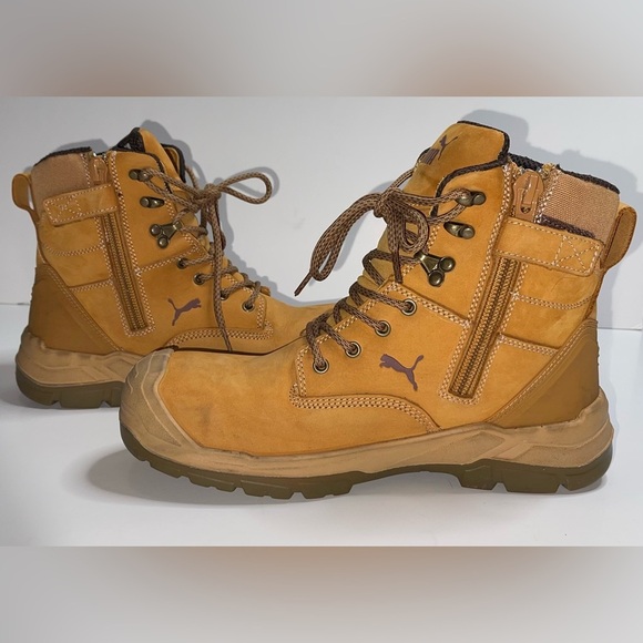 PUMA Men's Safety Conquest 7” Industrial Waterproof Boot Wheat Size 10.5 - Picture 2 of 8